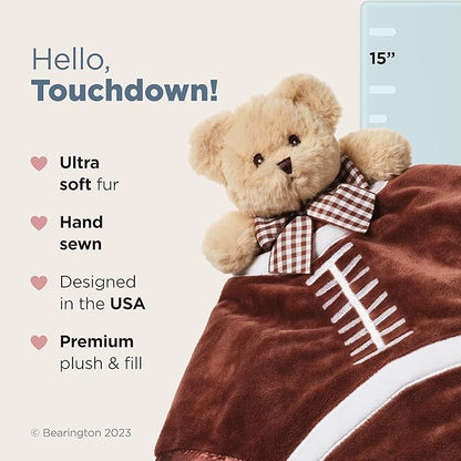 Bearington Baby Touchdown Snuggler, 15 Inch Football Plush Stuffed Animal