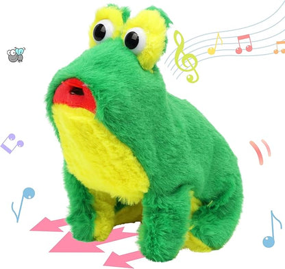 Hopearl Jumping Croaking Frog Interactive Electronic Pet Leapfrogging Plush Toy 6''
