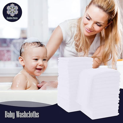 32 Pack Baby Washcloths - 10x10 Inch, Luxury Coral Fleece