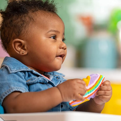 Bright Starts Soothing Soft Serve Silicone Teether, Easy-Grasp Ice Cream Cone 3 Months+