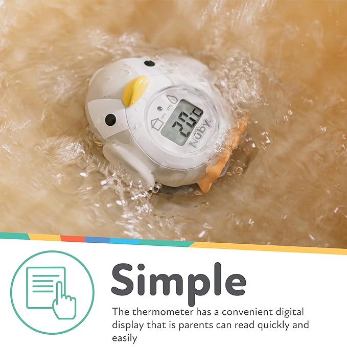 Nuby Bath and Room Digital Thermometer - Baby Thermometer for Safe and Cozy Bath and Room Temperatures