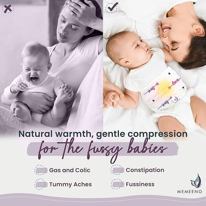 Baby Belly Band for Gas & Colic Baby Relief - Self Heating Belly Band Baby Belly Button Band Colic Band Tummy Wrap for Babies Colic Belt Baby Gas Wrap Colic Baby Relief Newborn
