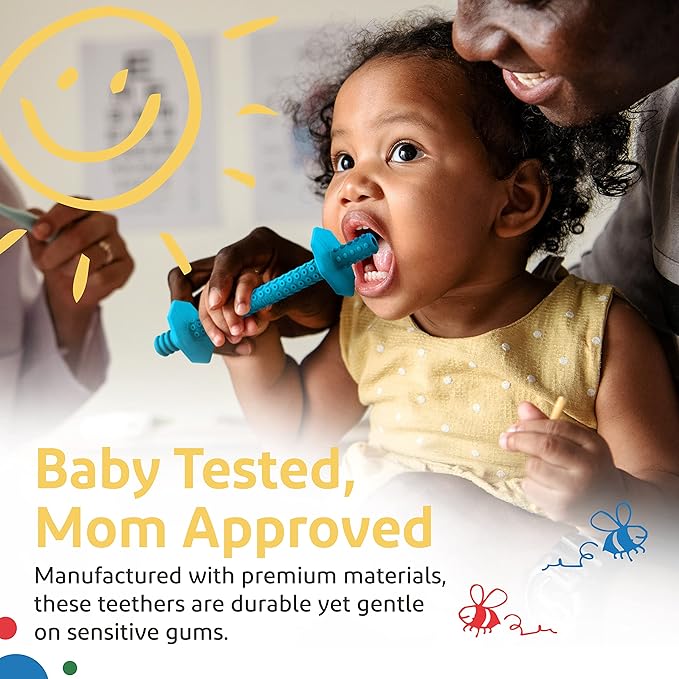Hollow Teething Tubes - Baby Teething Toys for Babies 0-6 Months, Teething Toys for Babies 6-12 Months