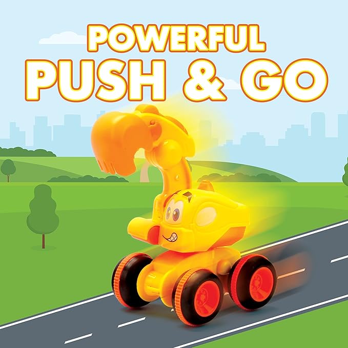 Toys for 3 Year Old Boy - 3 Friction Powered Trucks for 3+ Year Old Boys, Playmat & 16 Accessories