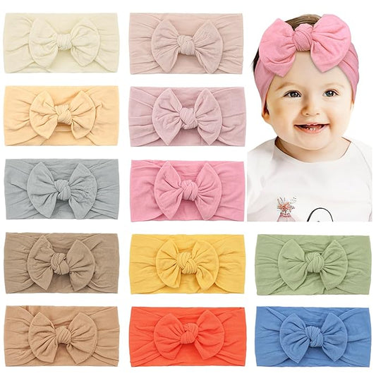 C횋LLOT Super Stretchy Soft Knot Headbands with Hair Bows Head