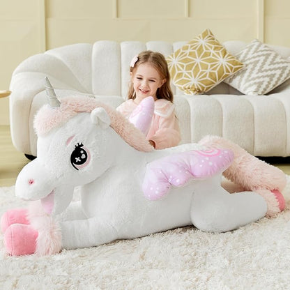 IKASA Giant Unicorn Stuffed Animal Plush Toy,Big Large Jumbo Soft Toys 43" Cute