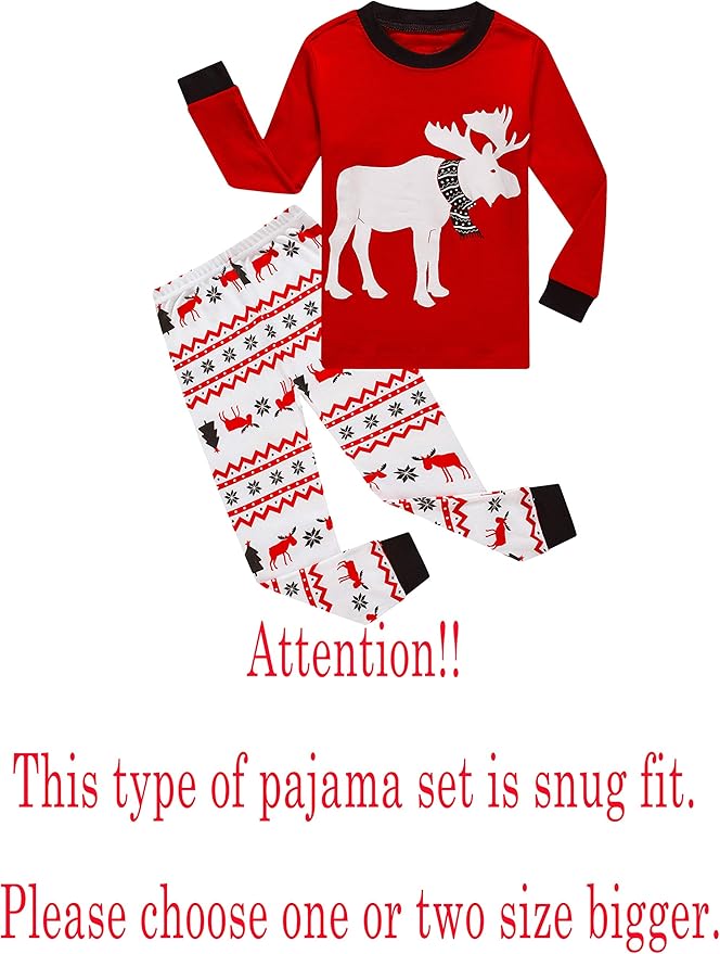 Family Feeling Little Big Boy Pajamas Sets 100% Cotton Pjs