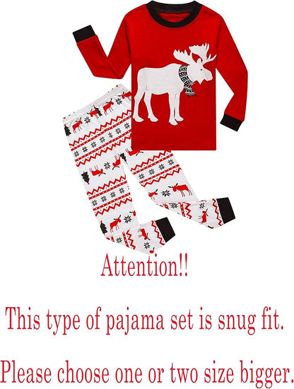 Family Feeling Little Big Boy Pajamas Sets 100% Cotton Pjs