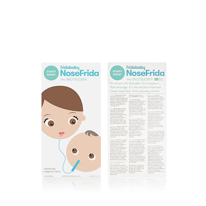 Frida Baby Cold and Flu Relief Bundle: Includes the NoseFrida Nasal Aspirator, Hygeine Filter