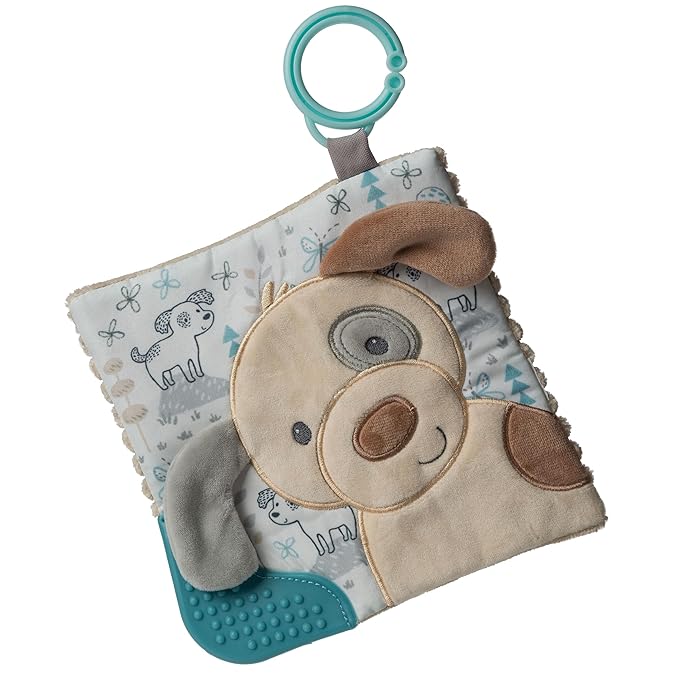Mary Meyer Crinkle Teether Toy with Baby Paper and Squeaker, 6 x 6-Inches