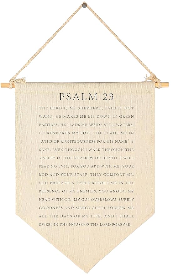 Bible Verse Hanging Flag Decor-Living Room Bedroom Front Door Sign-Christian 23-Housewarming Gift-Scripture