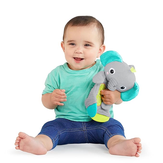 Bright Starts Snuggle & Teethe BPA-free Crinkle Teething Plush Baby