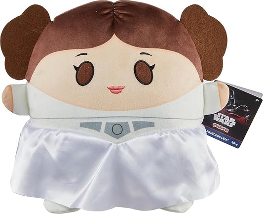 Star Wars Cuutopia Plush Princess Leia, Soft Rounded Pillow Doll 10-inch