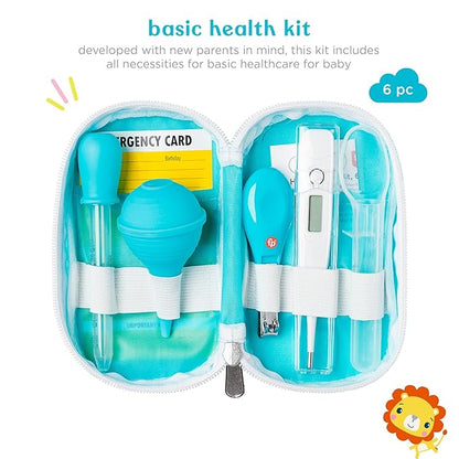Fisher-Price 6-Piece Baby Healthcare Kit, Newborn Essentials, Baby Gift Set, Includes Medicine Dispensers, Aspirator, Baby Nail Clippers, Baby Thermometer