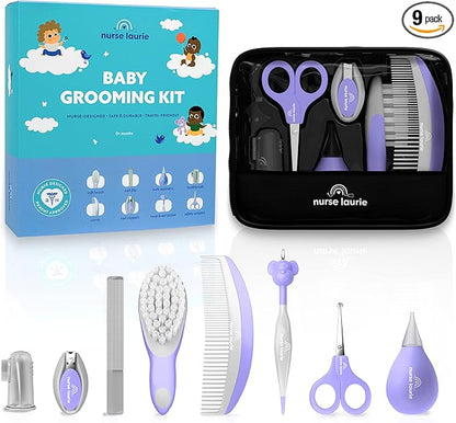 Store Baby Grooming Kit - Newborn Girl & Boy Infant Care - First Aid, Bath, Cradle Cap, Hygiene, Hair, Nail, Safety & Healthcare Essentials - Designed by a Pediatric Nurse & Mom