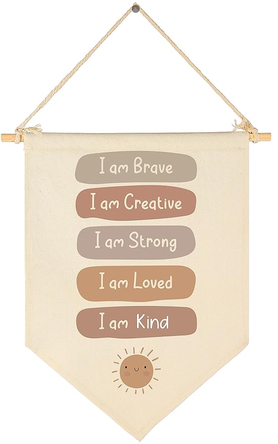 Positive Encourage Inspirational Flag Sign Gifts for Baby Newborn Boys