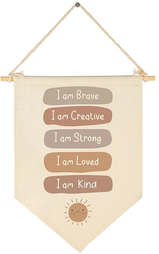 Positive Encourage Inspirational Flag Sign Gifts for Baby Newborn Boys