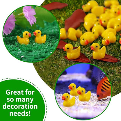 200 Pieces Mini Resin Ducks Yellow Tiny Duckies for School