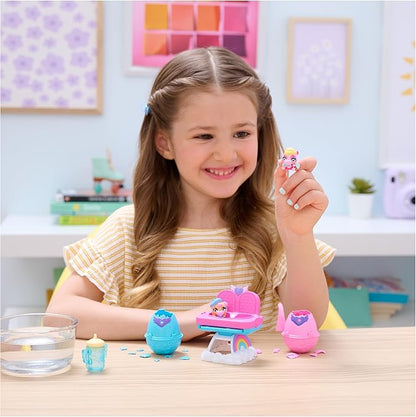 Hatchimals Alive, Hungry Hatchimals Playset with Highchair Toy and 2 Mini Figures in Self-Hatching Eggs 3 and