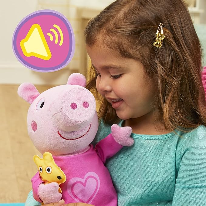 Peppa Pig Peppa’s Bedtime Lullabies Singing Plush Doll, 11 Inch Interactive Stuffed Animal 18 Month
