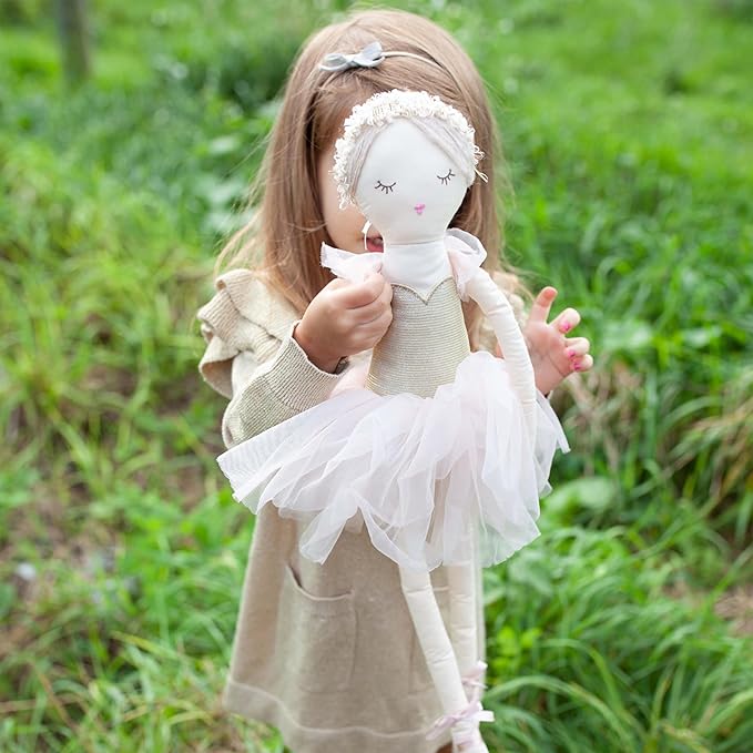 MON AMI Ballerina Stuffed Doll - 22”, Plush Ballerina Doll for Girls