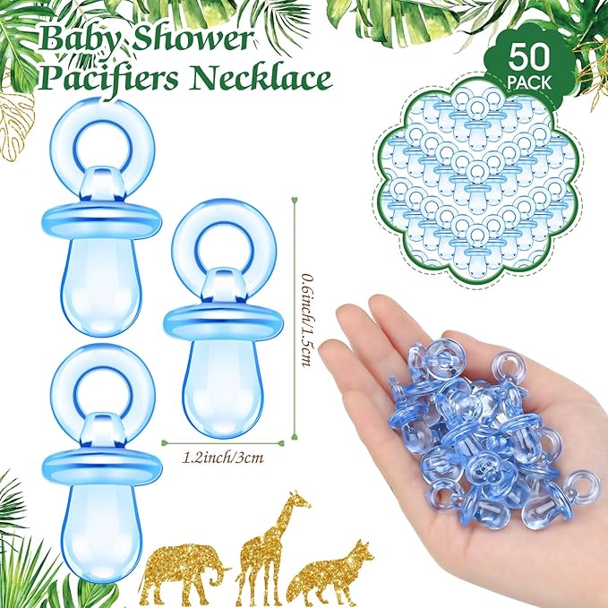 Thyle 51 Pcs Pacifier Hunt Baby Shower Games Include Baby 50 Acrylic