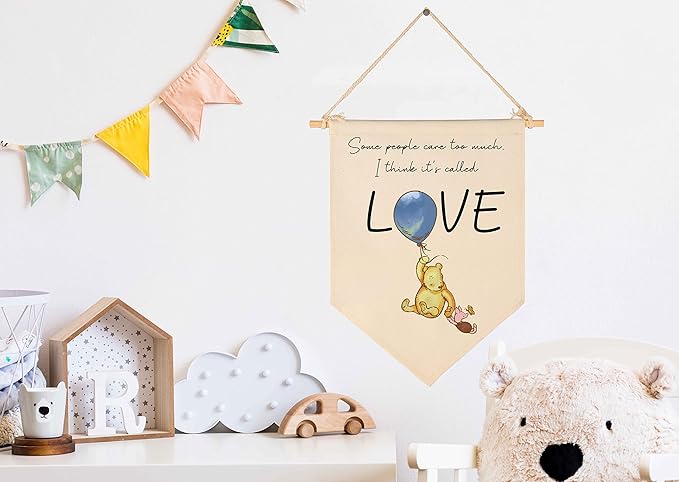 Winie Nursery Flag the Pooh,Nursery Wall Decor