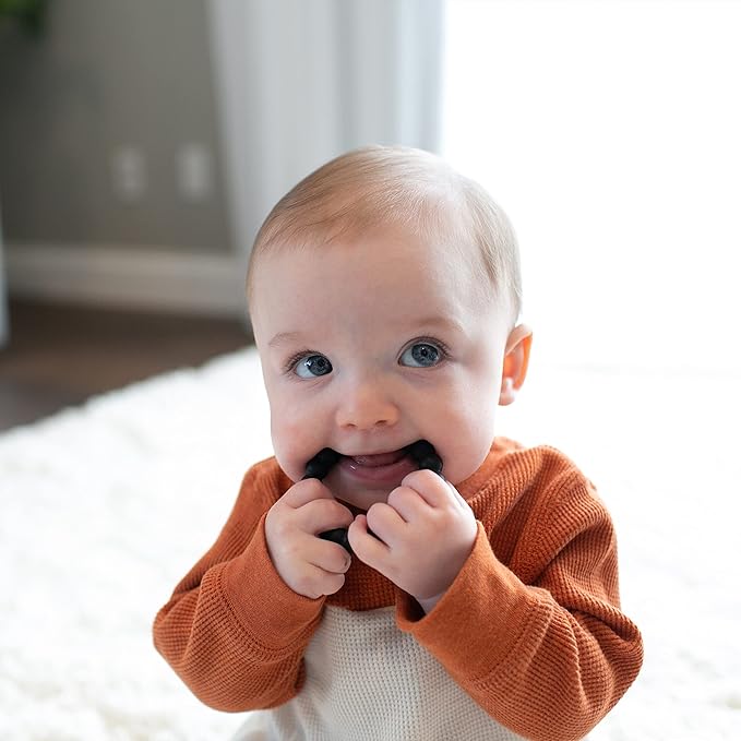 Dr. Brown's Flexees Beaded Teether Rings, 100% Silicone 3 Pack, 3m+