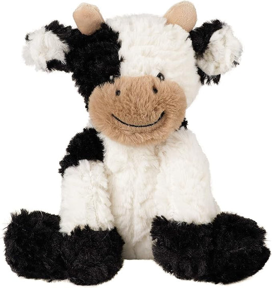 Hopearl Adorable Plush Cow Toy Floppy Dairy Cattle Soft Stuffed 9''