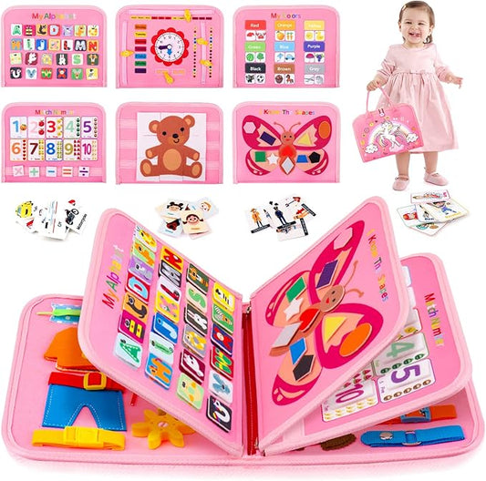 HONGDDY Busy Board Montessori Toys for Toddler, Sensory Board Toy
