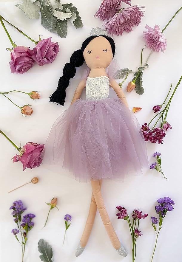 MON AMI Princess Violette Designer Doll – 22”, Soft & Elegant Stuffed Plush Princess Doll