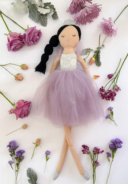 MON AMI Princess Violette Designer Doll – 22”, Soft & Elegant Stuffed Plush Princess Doll