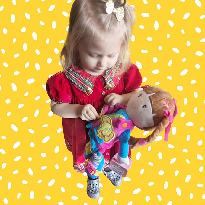 June Garden 15.5" Dressy Friends Belle - Educational Stuffed Plush Doll for Kids and Toddlers 2 Years and Up
