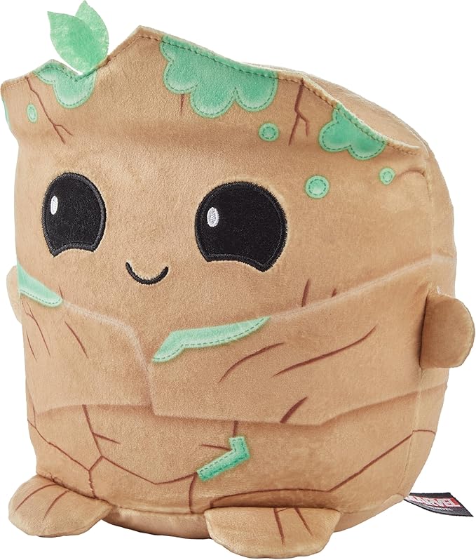 Mattel Marvel Cuutopia 10-inch Groot Plush Character, Super Hero Soft Rounded Pillow Doll 3 Years