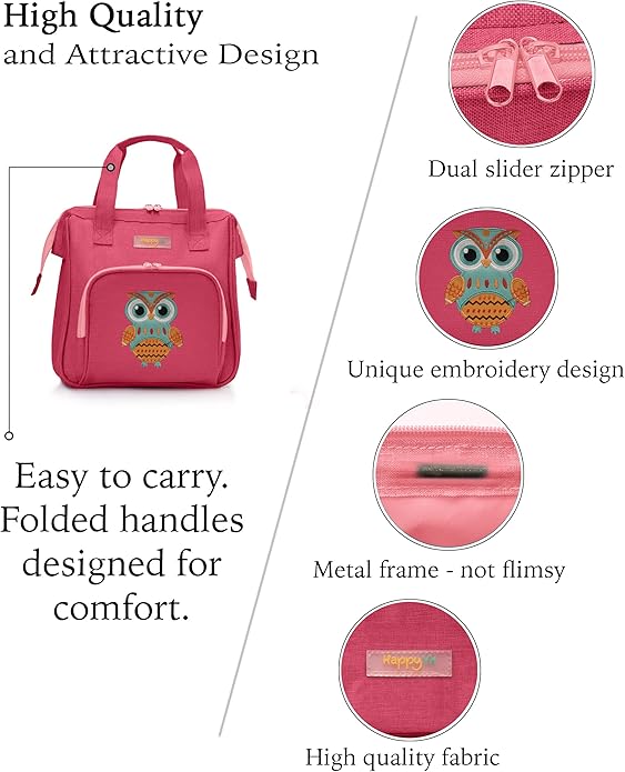 HappyVk- Baby Doll Diaper Bag with Doll Changing Pad- Handbag