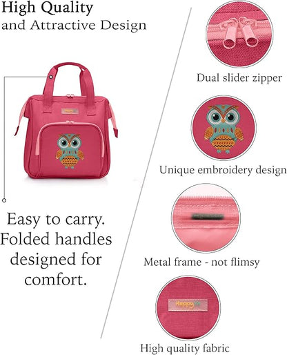 HappyVk- Baby Doll Diaper Bag with Doll Changing Pad- Handbag