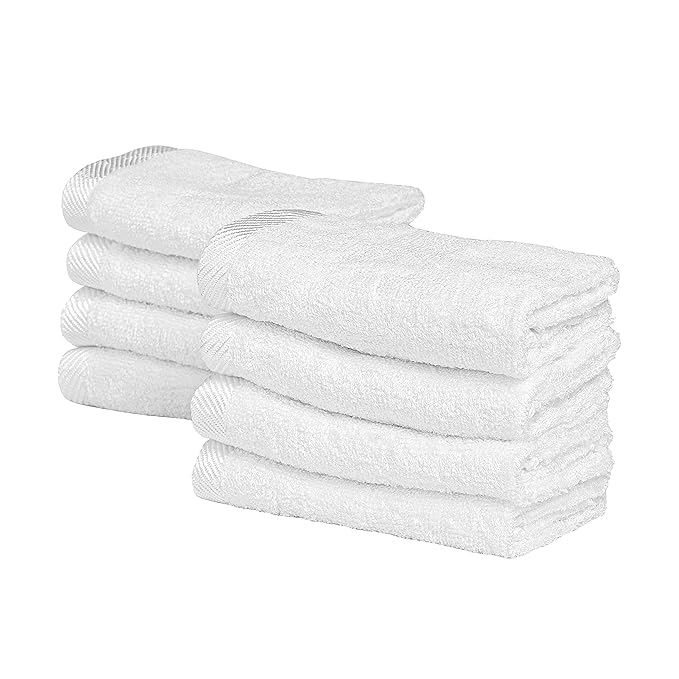 8-Pack Organic Baby Washcloths - Super Soft Rayon Washcloth, Baby Wash Cloths