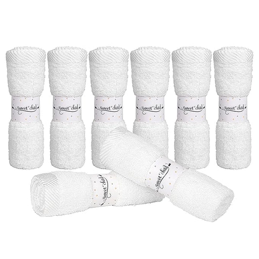 8-Pack Organic Baby Washcloths - Super Soft Rayon Washcloth, Baby Wash Cloths