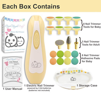 Royal Angels Baby Nail File, 21 in 1 Set with Labels 13 Replacement