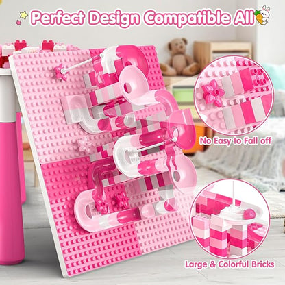 Kids Toddler Table and Chair Set: Activity Table with 152Pcs 2 Rabbit 3-10 Year