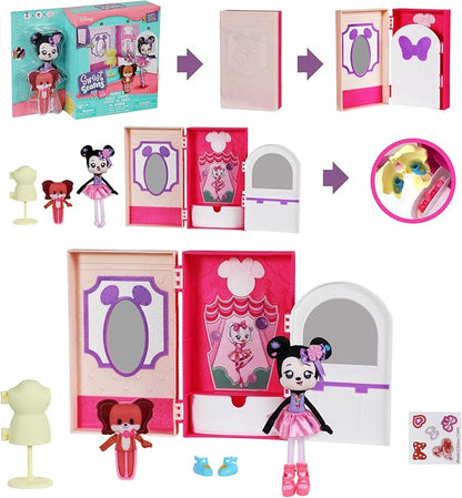 SWEET SEAMS 6" Soft Rag Doll Deluxe Pack – 1pc Toy | Minnie Mouse & Fifi Ballet Studio