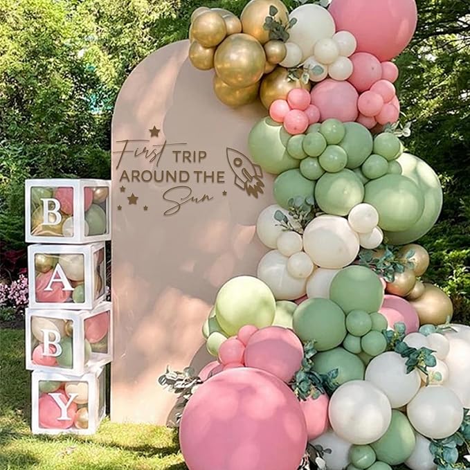 SANDOO First Trip Around The Sun Decal for Balloon Arch 1st Birthday