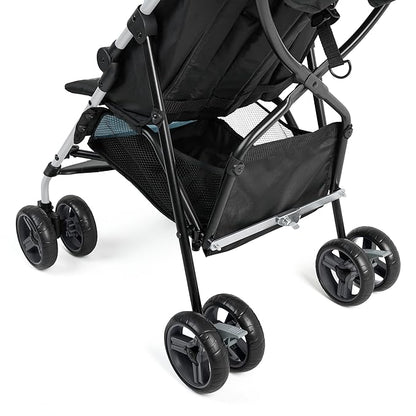 Summer by Ingenuity 3D Mini Convenience Stroller – Lightweight Stroller with Compact Fold, Multi-Position Recline, Canopy with Pop Out Sun Visor – Umbrella Stroller for Travel and More, Slate Grey