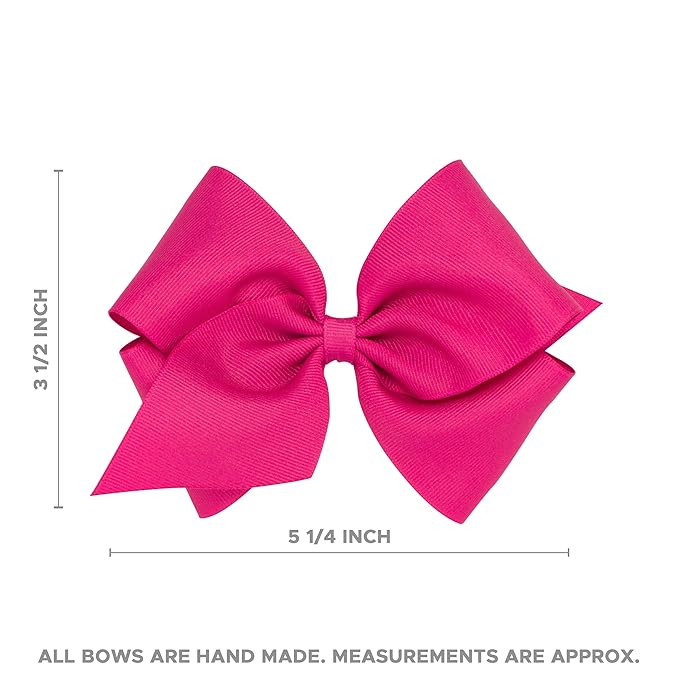 Wee Ones Girls' Classic Grosgrain Hair Bow on a Matching Baby Hair Band, For All Hair Types 0-6 Months,