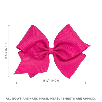 Wee Ones Girls' Classic Grosgrain Hair Bow on a Matching Baby Hair Band, For All Hair Types 0-6 Months,