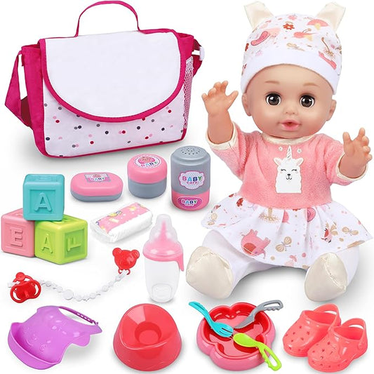 Baby Doll Care Set, Baby Doll Feeding Playset 20Pcs 3 4 5 6+
