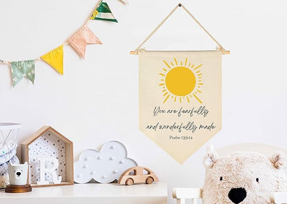 You Are Fearfully and Wonderfully Made-Bible Verse Scripture Decor-Flag Decor