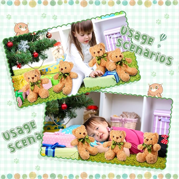 HyDren 24 Pcs Cute Stuffed Bear Plush Doll Gift Bulk 10 Inch