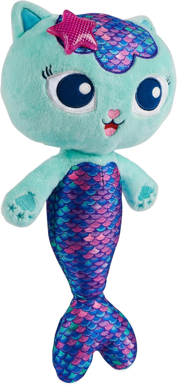 Gabby’s Dollhouse, 14-inch Interactive Talking MerCat Plush Kids Toys with Lights 3 and