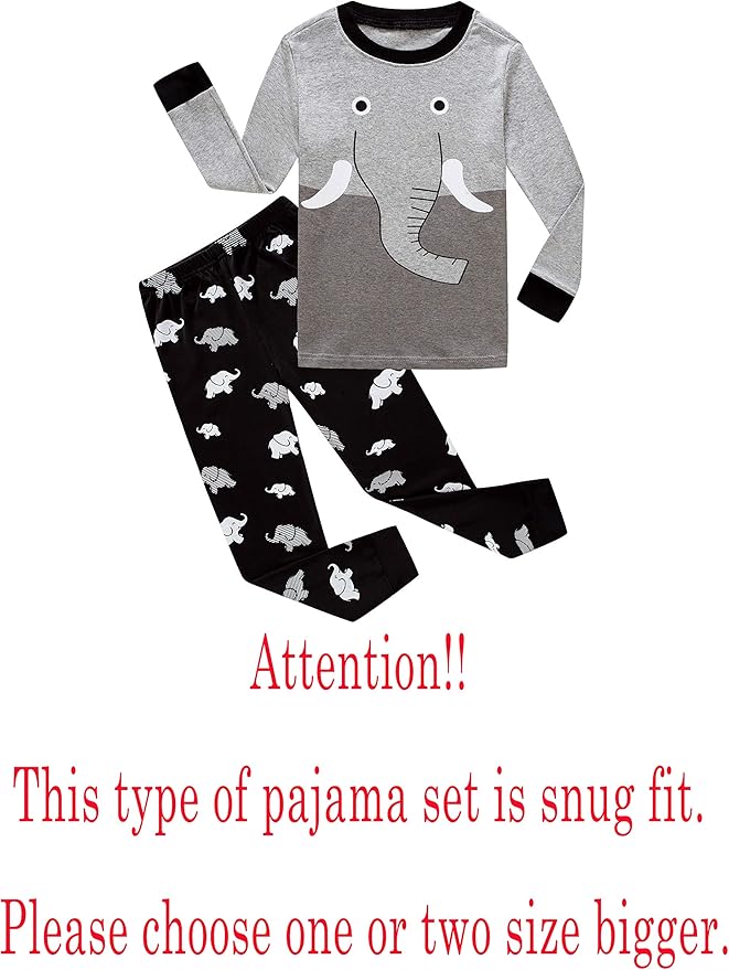 Family Feeling Little Big Boy Pajamas Sets 100% Cotton Pjs